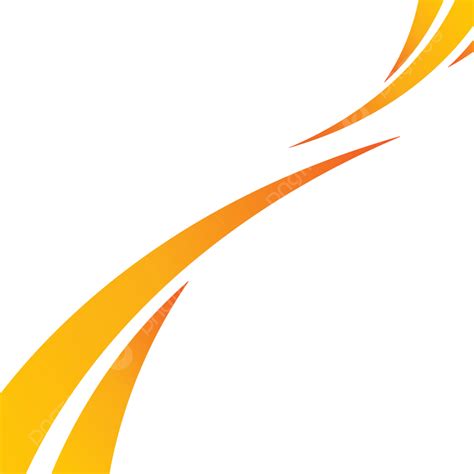 Simple Orange Gradient Line Curve Vector Line Curve Curved Lines Png