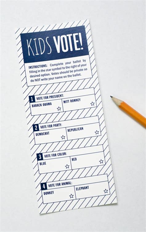 printable voting ballot template doctemplates
