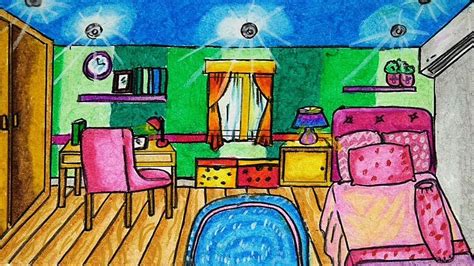 Download Cara Menggambar Dan Mewarnai Kamar Tidur Untuk