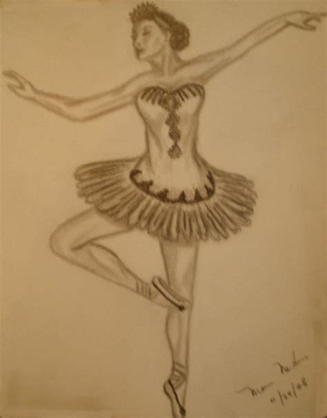 Ballerina Drawing By Maria Medina