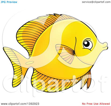 Download Clipart of a Yellow Tang Marine Fish - Royalty Free Vector Illustration by visekart #1392923