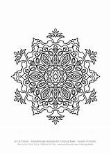 Mandala Colorare Kaleidoscope Foxvox sketch template