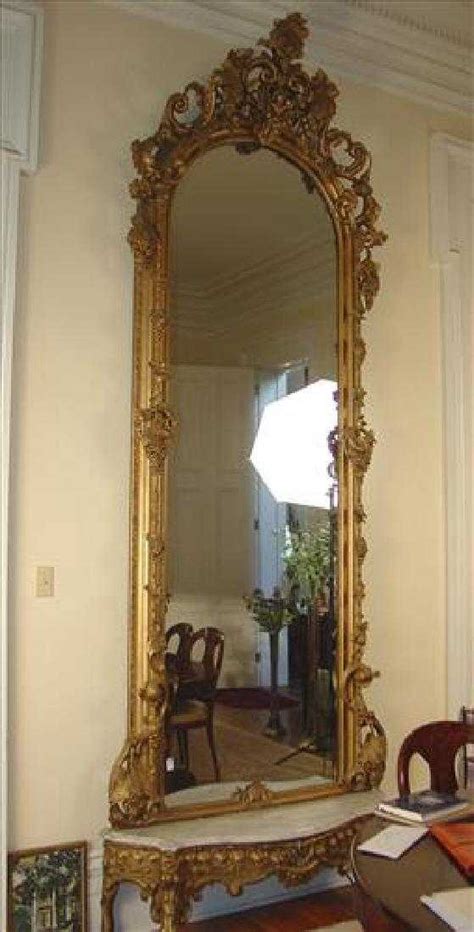 Palatial Gold Victorian Pier Mirror With Marble Base
