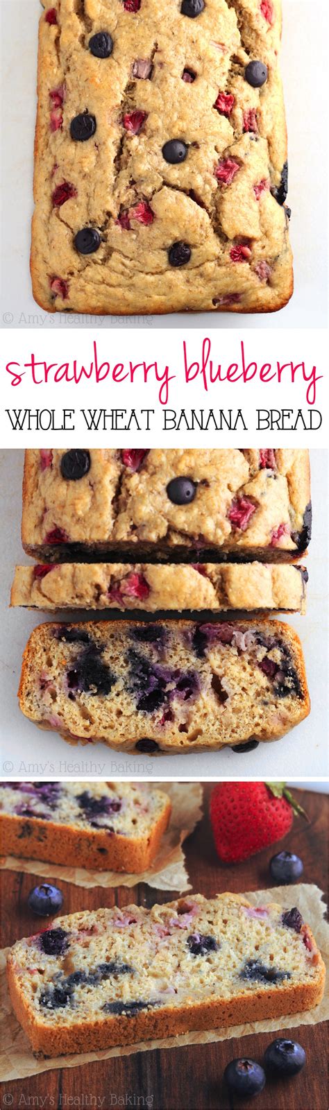Whole Wheat Strawberry Blueberry Banana Bread {Recipe ...