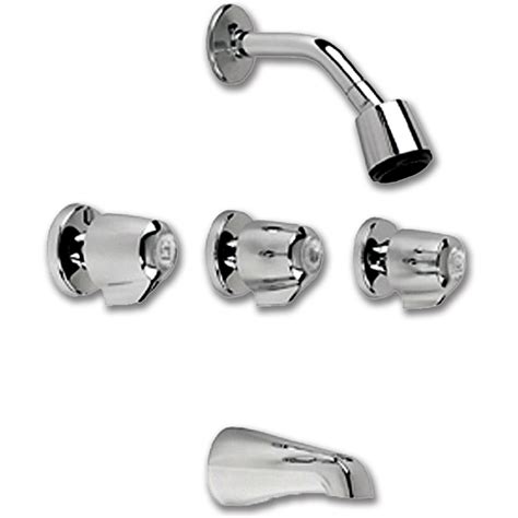 Chadwell Supply Gerber Three Handle Tub And Shower Faucet Chrome
