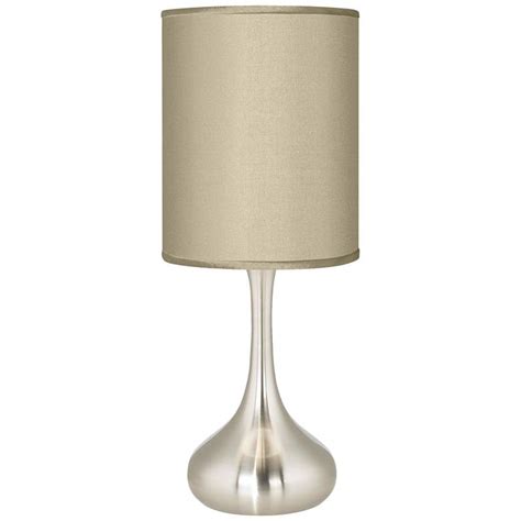 Gray Faux Silk Droplet Table Lamps Set Of 2 89w85 Lamps Plus