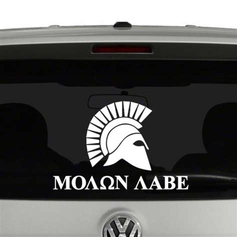 Molon Labe Greek Spartan Helmet 2nd Amendment Vinyl Decal Sticker