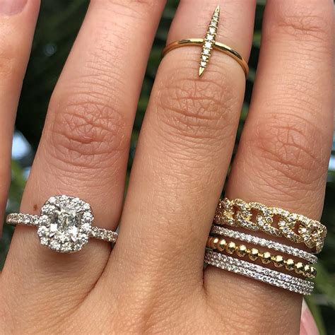 13 Styling Tips To Create The Most Stunning Diamond Ring Stacks In 2019