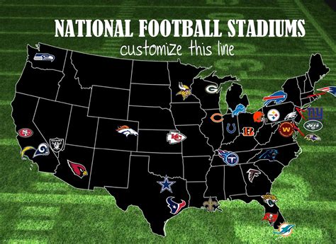 Nfl Teams Map Interactive Map Showing The Stadium Locations For All
