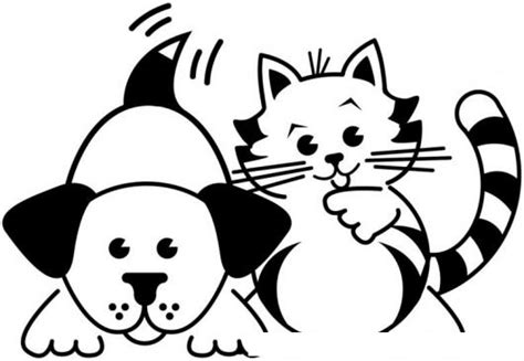 Dibujos De Perros Y Gatos Para Colorear E Imprimir Colorear Imágenes