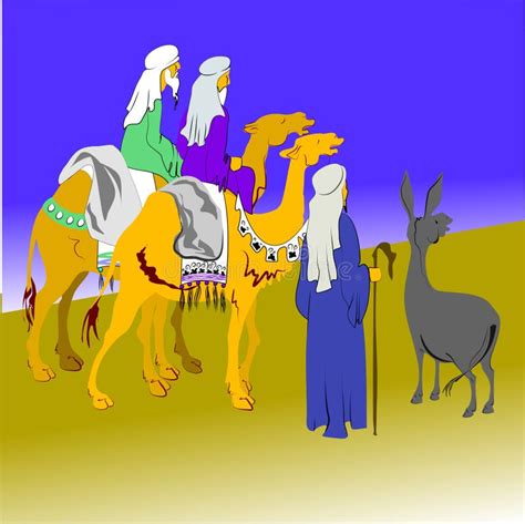 Unos De Los Reyes Magos Ilustración Del Vector Ilustración De Desierto