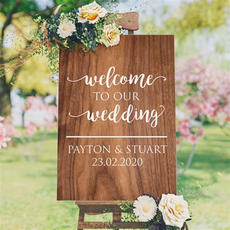 Rustic Wood Welcome Sign Wedding Welcome Sign Wedding Stationery