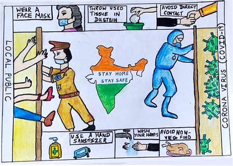 Adheres to use instructions for cleaning products. Why this 9 YO's drawing on COVID-19 is special - Rediff ...