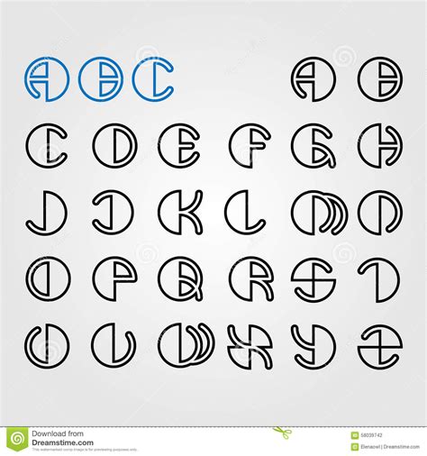 Polish your personal project or design with these alphabet letters transparent png images, make it even more personalized and more attractive. Set Of Round Alphabet Letters. Stock Vector - Illustration ...