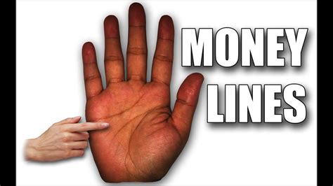 ● the waved money lines show your fortune in wealth is not stable in life. MONEY LINES: Female Palm Reading Palmistry #109 - YouTube