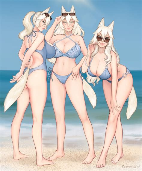 Type Lord On Twitter Commission Of My Triplets As Hot Anime Waifus Art By Peppasox