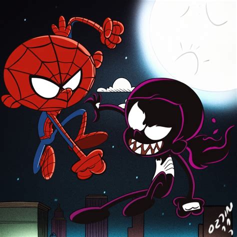 Spider Coln Vs Venom Anne Loud House Characters Cartoon Crossovers Loud House Fanfiction