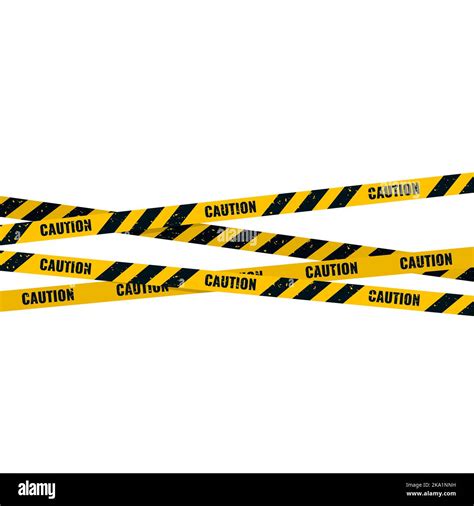 Caution Tape Caution Yellow Warning Lines Isolated On White Vector
