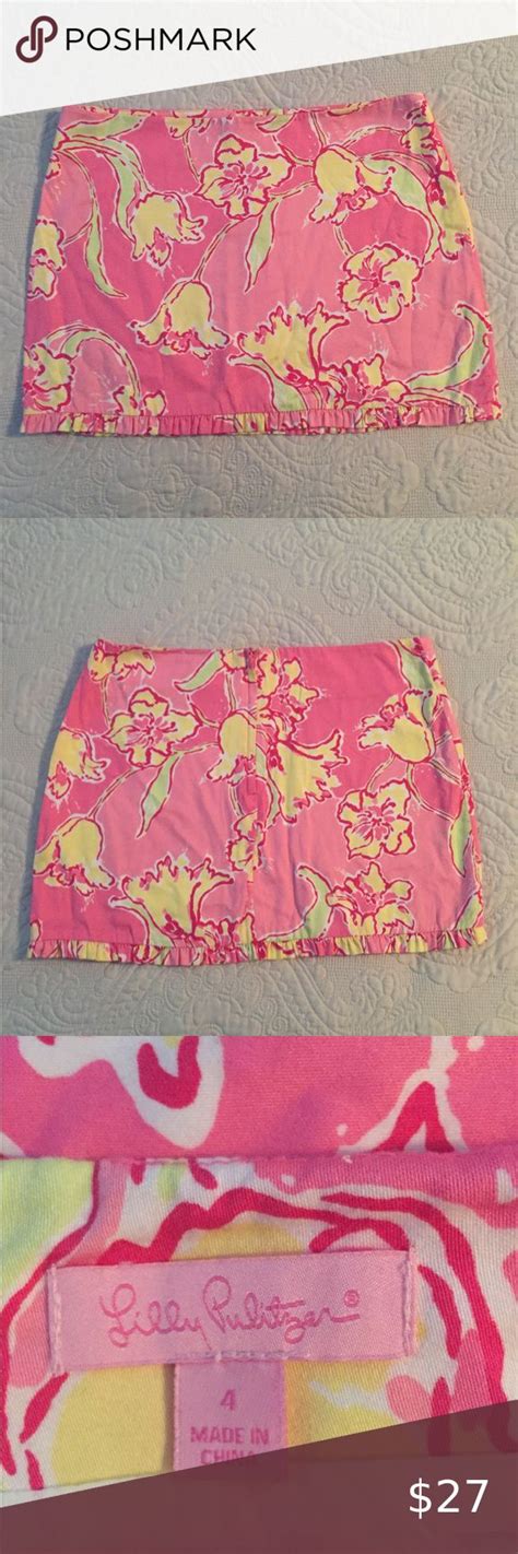 Lilly Pulitzer Callie Mini Skirt Hotty Pink Mini Skirts Green Mini