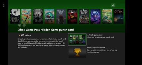 Xbox Game Pass Hidden Gems Punchcard Rmicrosoftrewards