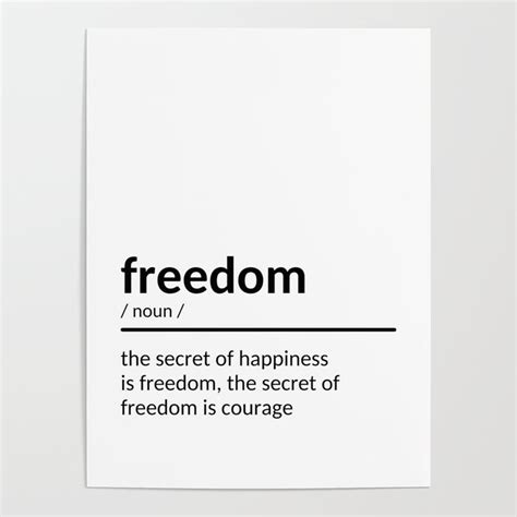 Freedom Definition Poster By Xuan Khanh Nguyen Society6