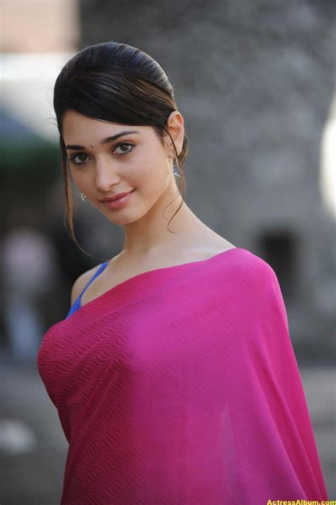 Tamanna Bhatia Hot Photos In Pink Saree Actress Album