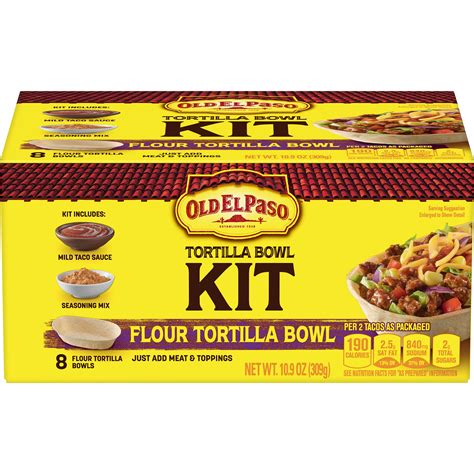 Soft Tortilla Taco Bowls Dinner Kit Old El Paso
