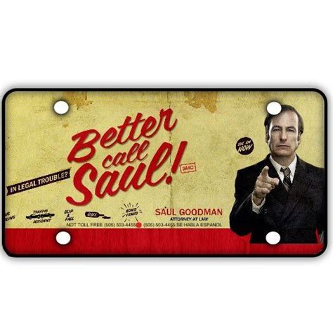 Better Call Saul License Plate Better Call Saul Saul Wellness