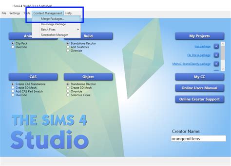 How To Merge Packages Using Sims 4 Studio Sims 4 Studio