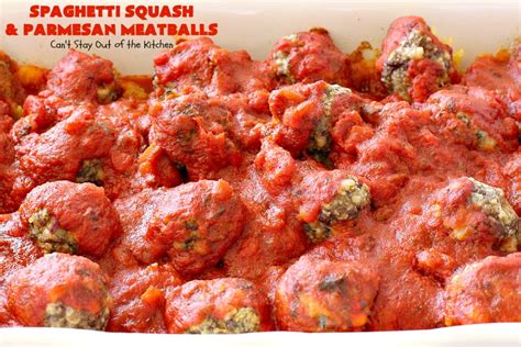 Spaghetti Squash And Parmesan Meatballs Cant Stay Out