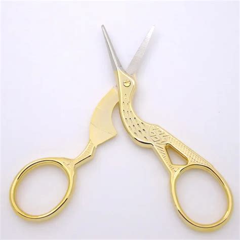1pc Retro Classic Gold Stork Sewing Scissors Trimming Craft Gold Sewing