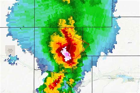 'dangerous' thunderstorm and golf ball sized hail hits us state. Three tornado warnings issued for southeast Colorado ...