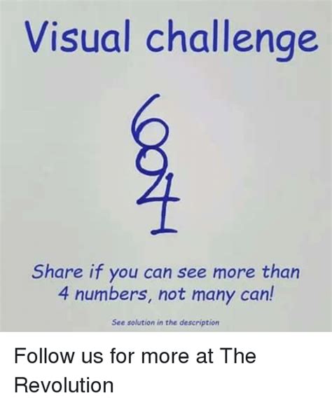 Visual Challenge Share If You Can See More Than 4 Numbers Not Many Can