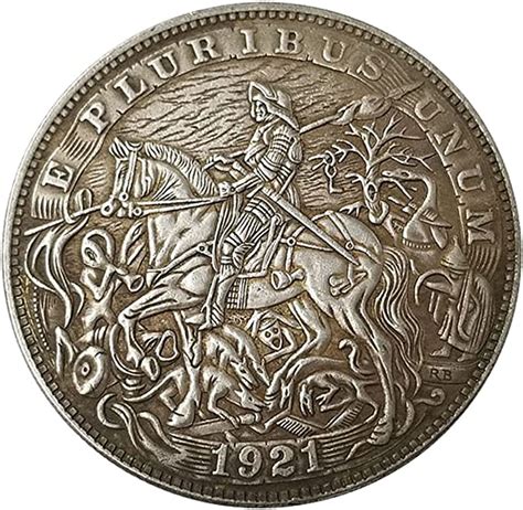 Kocreat Copy 1921 Us Hobo Coin Knight And Eagle Silver Plated Replica