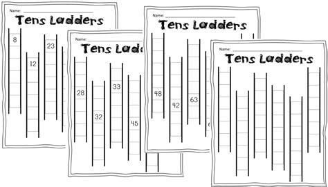 Tens Ladders Skip Counting By Tens Off The Decade Math Coachs Corner