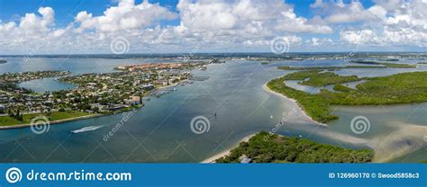 Fort Pierce Florida Panorama From The Inlet Stock Photo Image Of