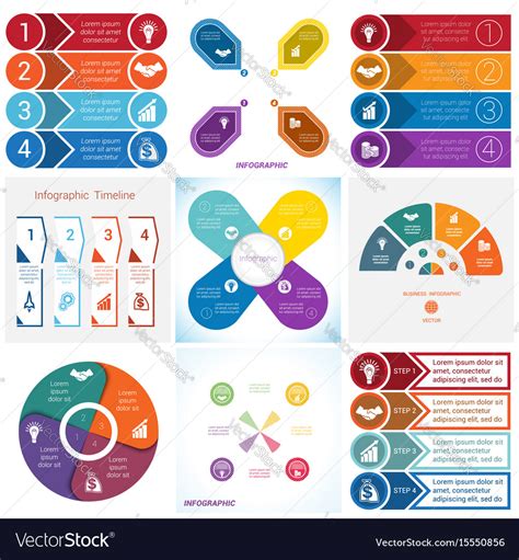 Collections Infographics Elements Template 4 Vector Image