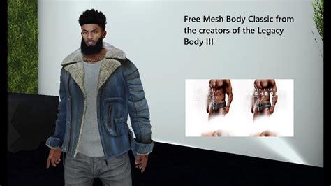 Second Life Free Male Mesh Body Classic From Legacy Creators Tp Below Daniel Catwa Head