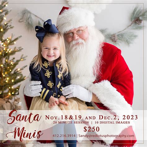 Holiday And Santa Mini Sessions 2023 Red Lotus Photography
