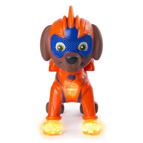 Paw Patrol Mighty Pups Zuma Figure With Light Up Badge And Paws For
