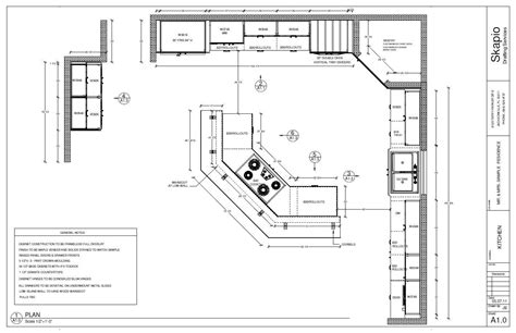 X Kitchen Layout Sample Kitchen Floor Plan Shop Drawings Kitchen Layout Plans Small