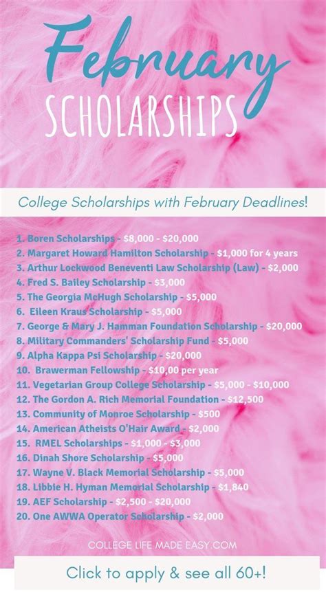 35 best february scholarships for 2023 college students – Artofit