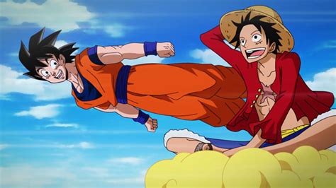 Arte Traz Incrível Crossover Entre Goku E Luffy