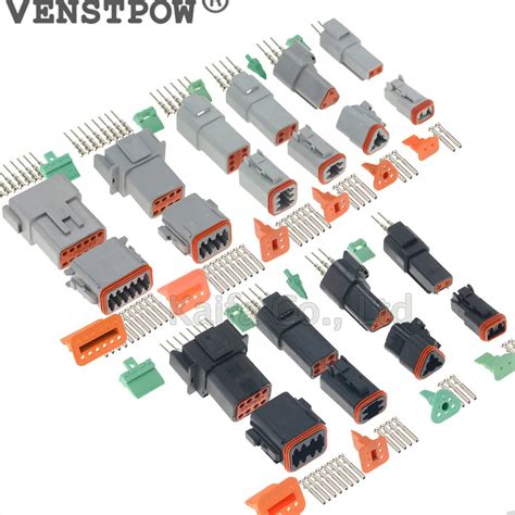 10 Set Kit Deutsch Dt 2 3 4 6 8 12 Pin Waterproof Electrical Wire