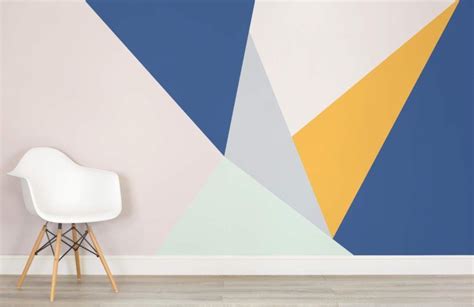 Tangram Wallpaper Mural Hovia Uk Bedroom Wall Designs Geometric
