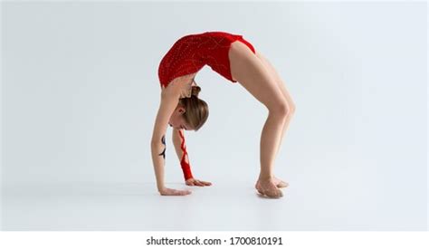 Modern Rhythmic Gymnastics Flexible Girl Artistic Stock Photo