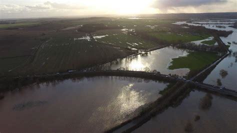 Aerial Pictures Show True Extent Of Flooding In Gunthorpe After Storm