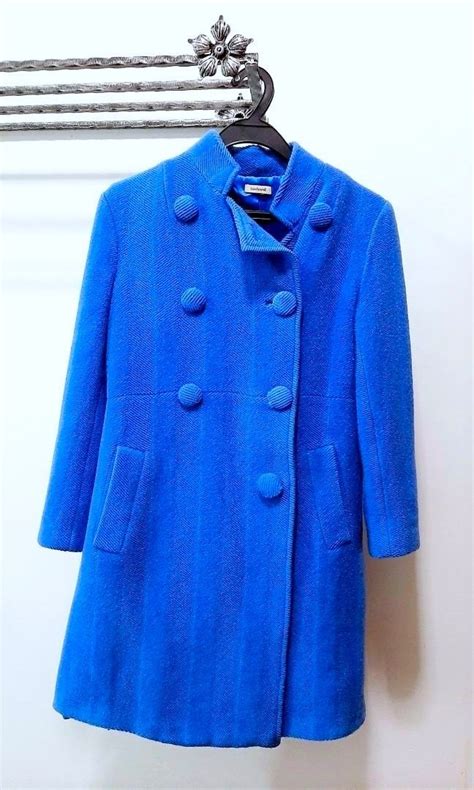 Cacharel Cashmere Jacket Coat Blue Womens Fashion Coats Jackets