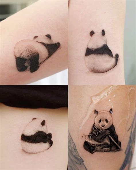 Panda Tattoos 1 Black Cat Tattoos Girl Arm Tattoos Mini Tattoos Cute