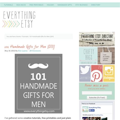 101 Handmade Ts For Men Diy Pearltrees